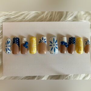 Handmade artificial nails set.